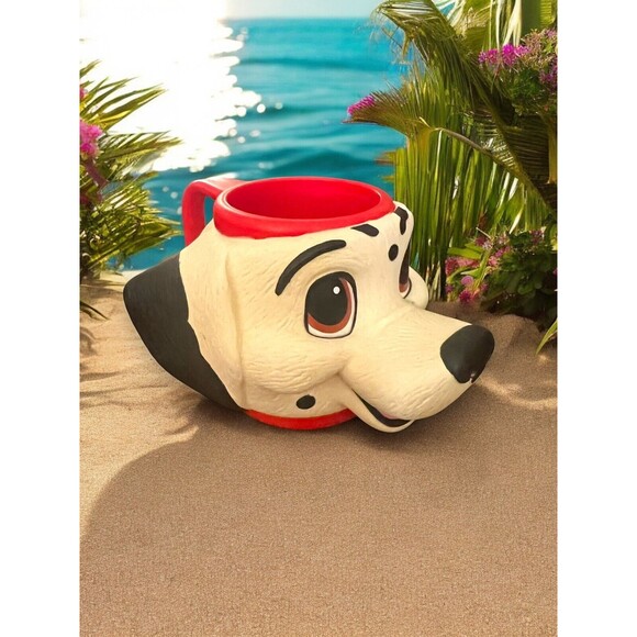 Disney's 101 Dalmatians 3D Movie Character Mug Cup APPLAUSE Vintage Red Cute EUC - Picture 3 of 8